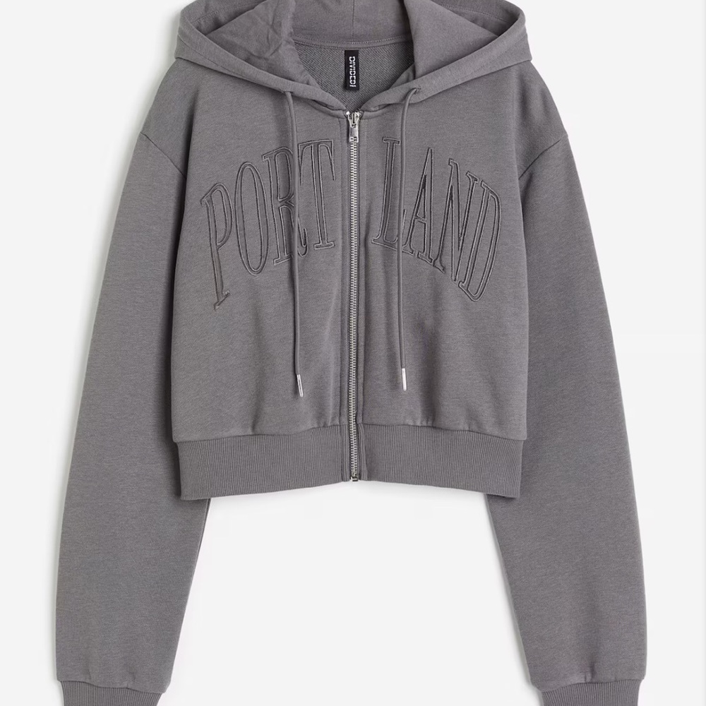 Grey Cropped Jacket